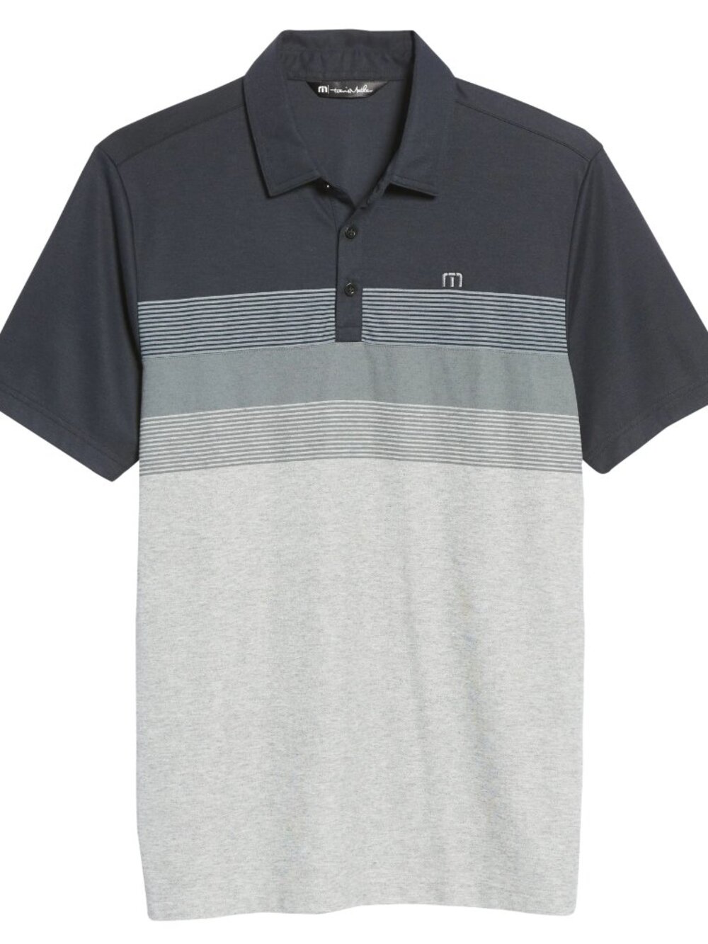 Travis Mathew Take Flight Striped Slim Fit Golf Polo Shirt Men's XL